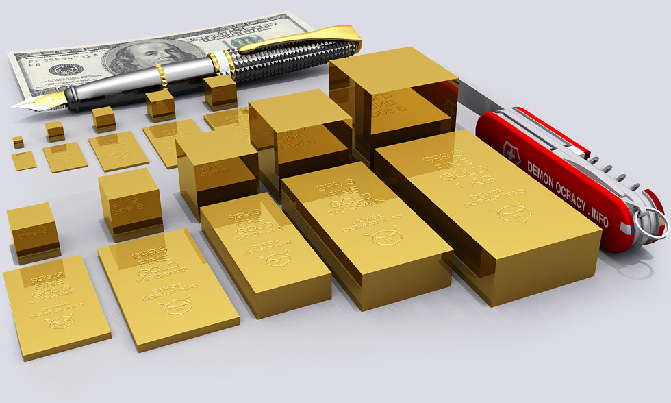Gold Visualized In Bullion Bars