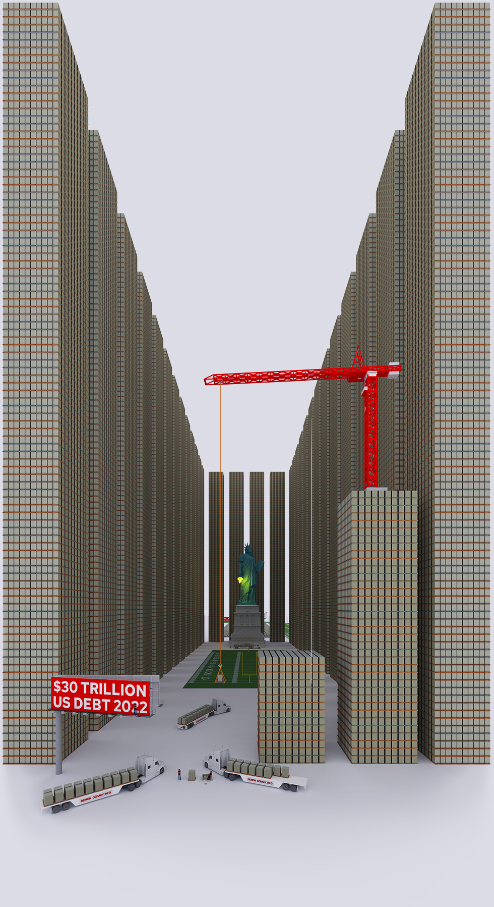 $30 Trillion - US Debt 2022 @ Demonocracy.info Econ 3D Infographics